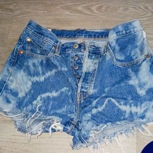 Levi's jean shorts size 28 cutoffs button fly